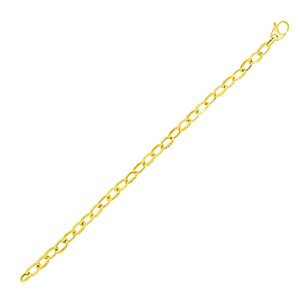 Size: 7.5'' - 14k Yellow Gold Cable Chain Style Bracelet P150-06646-7.5