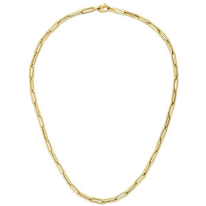 Size: 18 - 10K Yellow Gold Lite Paperclip Chain (4.20 mm) P150-77733-18