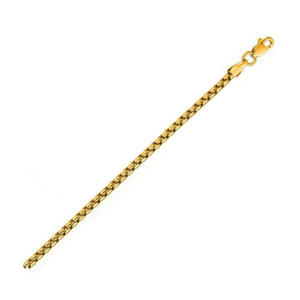Size: 18 - 14k Yellow Gold Solid Round Box Chain (3.6 mm) P150-76760-18