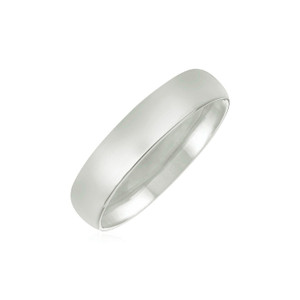 Size: 11 - 14k White Gold Comfort Fit Wedding Band(5.00 mm) P150-96693-11