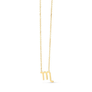 Size: 18 - 14K Yellow Gold Scorpio Necklace P150-90333-18