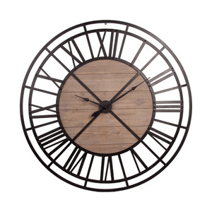 3" Circle Black Metal Skeleton Wall Clock N270-376233