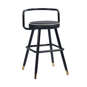 Set Of Two 32" Black Backless Counter Height Bar Chairs N270-483782