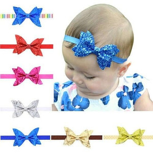 (7pcs) Shining Attractive Dual Layers Bowknot Baby/ Toddler Hair Band Set A392-bbj189