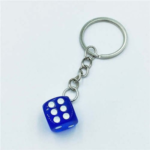 Simple Style Classic Dice Design Wholesale Key Ring - Blue A392-fakc0056
