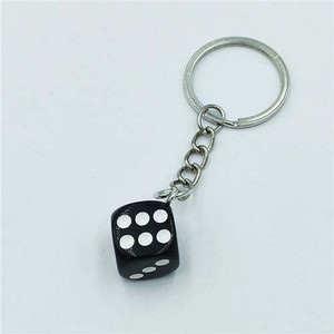 Simple Style Classic Dice Design Wholesale Key Ring - Black A392-fakc0059