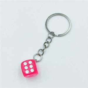 Simple Style Classic Dice Design Wholesale Key Ring - Rose A392-fakc0060