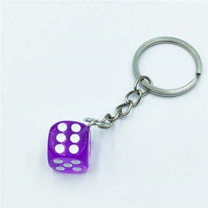 Simple Style Classic Dice Design Wholesale Key Ring - Purple A392-fakc0062