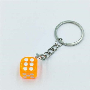 Simple Style Classic Dice Design Wholesale Key Ring - Orange A392-fakc0063