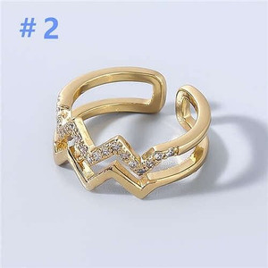 U.S. Fashion Rhinestone Inlaid Geometric Design Women Wholesale Jewelry Costume Ring A392-fari0911