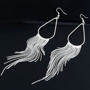 Fashion Tassel Earrings - Silver A392-fear0391