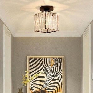 Nordic Modern Style Home Light Wholesale Small Ceiling Light - Black Square A392-flig0052