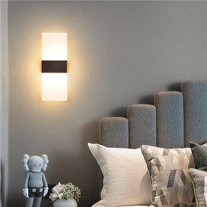 9W Modern Minimalism Style Home Light Wholesale Rectangle Wall Lamp - Black A392-flig0057
