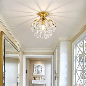 30cm Nordic Ruxury Style Home Light Wholesale Crystal Pendant Ceiling Light - Golden A392-flig0071