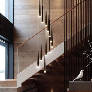 12 Heads Nordic Ruxury Style Home Light Wholesale Black Long Design Stair Chandelier A392-flig0075