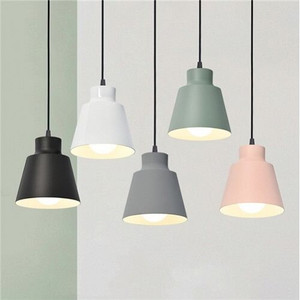 1 Head Nordic Minimalist Style Home Light Wholesale Macaron Color Dining Room Pendant Lamp A392-flig0084