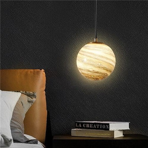 Modern Style Wholesale Home Light Planet Glass Ball Pendant Lamp - Brown A392-flig0128
