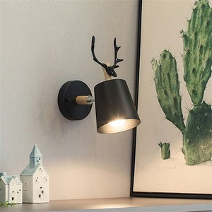 Nordic Modern Style Home Light Wholesale Antler Design Wall Lamp - Black A392-flig0143