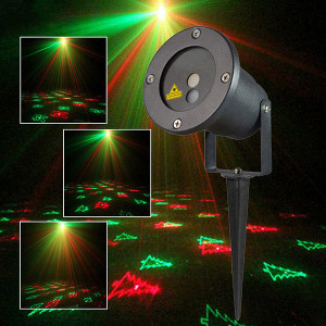 R&G Remote Christmas 12 Pattern Waterproof Projector Stage Light Garden Lawn Landscape Lamp C122-1109283