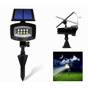 8 LED Pure White Solar Spot Lightt Outdooors Garden Lawn Landscape Path Lamp C122-1111574