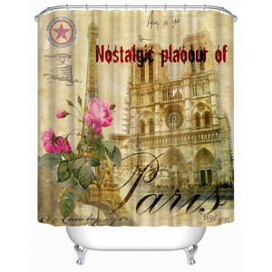 72x72 Creative Inch Completely Polyester Colormix Blood Series Shower Curtains with 12 Rings C122-1116217