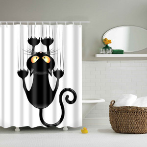 180x180cm The Cartoon Bathroom Fabric Shower Curtain Waterproof Polyester With 12 Hooks C122-1125750