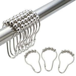 KC-CH313 12 Pcs Rustproof Stainless Steel Curtain Rings Hook Bathroom Shower Curtain Ring C122-1134911