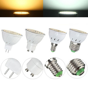 E27 E14 GU10 MR16 4W 80 SMD 3528 Non-Dimmable LED Warm White White Spot Lightt Lamp Bulb AC110/220V C122-1140404