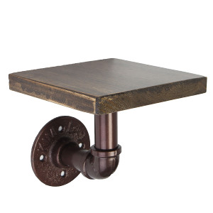 Industrial Wall Mount Display Shelf Hanging Iron Pipe Bracket Holder Shelving Decoration C122-1197363