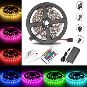 5M 60W SMD5050 Non-waterproof RGB LED Strip Light + WiFi Controller + Remote Control + Adapter DC12 C122-1248386