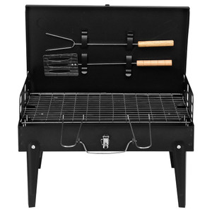 44*27*7cm Portable Square Charcoal Grill Black T575-S0671362390
