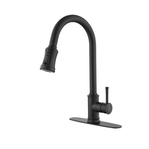 Single Handle High Arc Pull Out Kitchen Faucet,Single Level Stainless Steel Kitchen Sink Faucets wi T575-S0671298593