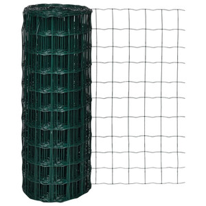 Euro Fence Steel 32.8ftx3.3ft Green A949-140573