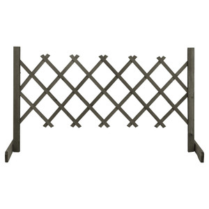 Garden Trellis Fence Gray 47.2"x23.6" Solid Firwood A949-314823