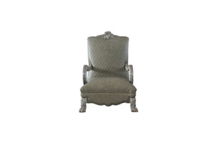 34" Bone Faux Leather Arm Chair N270-515790