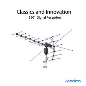 TA-001 360?°Rotation UV 45-230MHz/470-860MHz 15-22dB Outdoorn Antenna Black T575-S0671294829