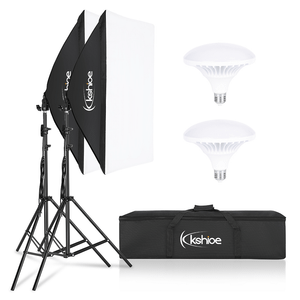 Softbox Lighting Kit, Photo Equipment Studio Softbox 20" x 27", with E27 Socket and 2x5500K Instant T575-S0671285289