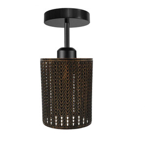 Metal Ceiling Light Shade Pendant Industrial Barrel Wire Cage Lampshade Lamp~1218 T575-V0671387838