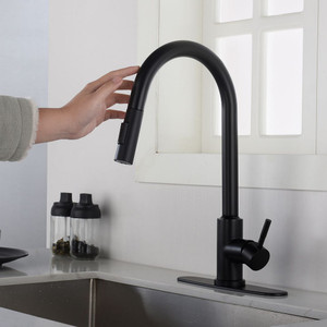 Touch Kitchen Faucet with Pull Down Sprayer-Matte Black T575-S0671297307
