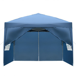 3 x 3m Two Doors & Two Windows Practical Waterproof Right-Angle Folding Tent Blue T575-S0671285576