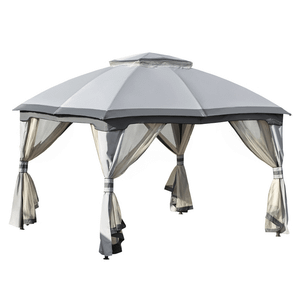 10ft x12ft Outdoor Gazebo, Grey-AS T575-S0671348030