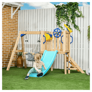 Wooden Swing Set Toddler Slide T575-S0671348371