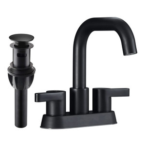 Bathroom Faucet 2 Handle 4 Inch Centerset Bathroom Sink Faucets 3 Hole with Pop Up Drain and Water  T575-S0671365161