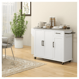 Kitchen Cart/Storage cabinet -White T575-S0671383174