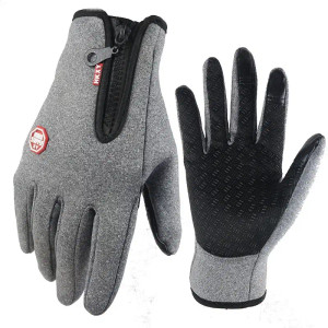 Color: Dark Grey, Gloves Size: XXL - Hot Winter Gloves For Men Women Touchscreen Warm Outdoor Cycli F640-12000041966571541