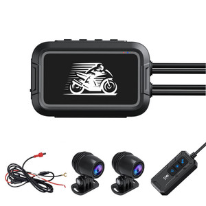 Motorcycle Dash Cam 150° Wide Angle, HD 1080P Front and Rear Camera Driving Recorder, Loop Recordin K484-FQZAU_Y628ANUZ