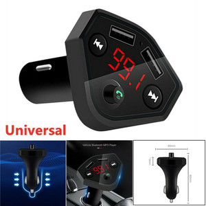 B4 12V 24V Car Cigarette Lighter Socket USB Charger MP3 Player Bluetooth Hands-free Black K484-PAU_0GJBBMXY