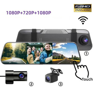3 Channel Dash Cam 1080P HD Full Touch Screen 170 Degrees Wide Angle Dashboard Camera G-Sensor Black K484-PAU_0K1MU6MY