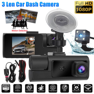 Car DVR Dash Cam Front And Rear Inside 3 Channel 1080P 2-inch IPS Screen Infrared Cabin Lights Nigh K484-PAU_0L4ZS45V