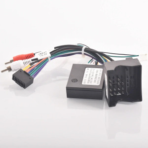 Color Name: Black - Car Radio Stereo Wiring Harness Cable Adapter Android 16pin For Mercedes benz W F640-12000027472986972